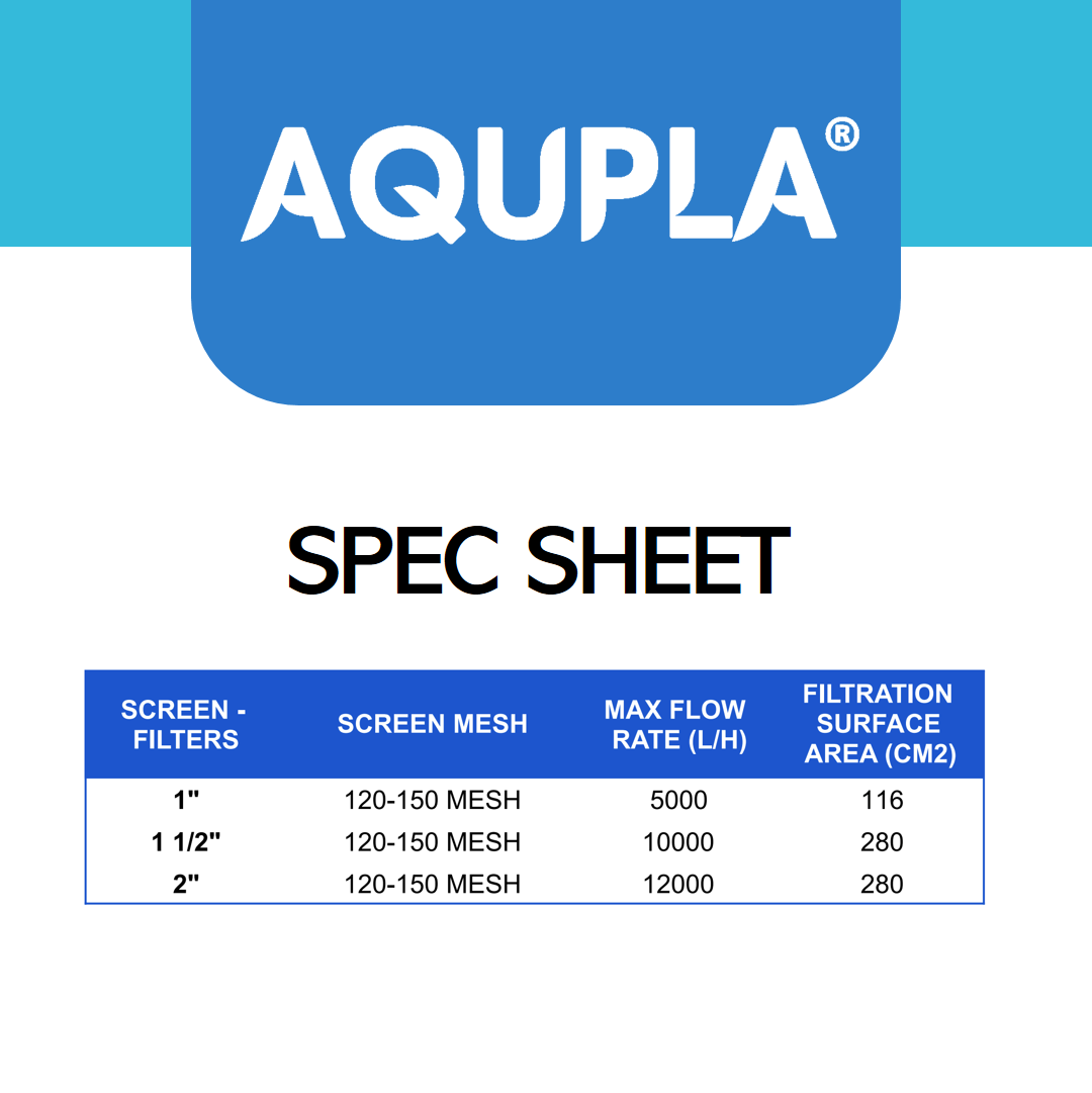 Filtro 1 pulg. malla 120 mesh rosca M-M (20 piezas)